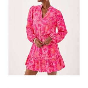 NEW LILLY PULITZER axton dress in sun shell pink
